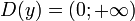 D(y)=(0;+\infty )